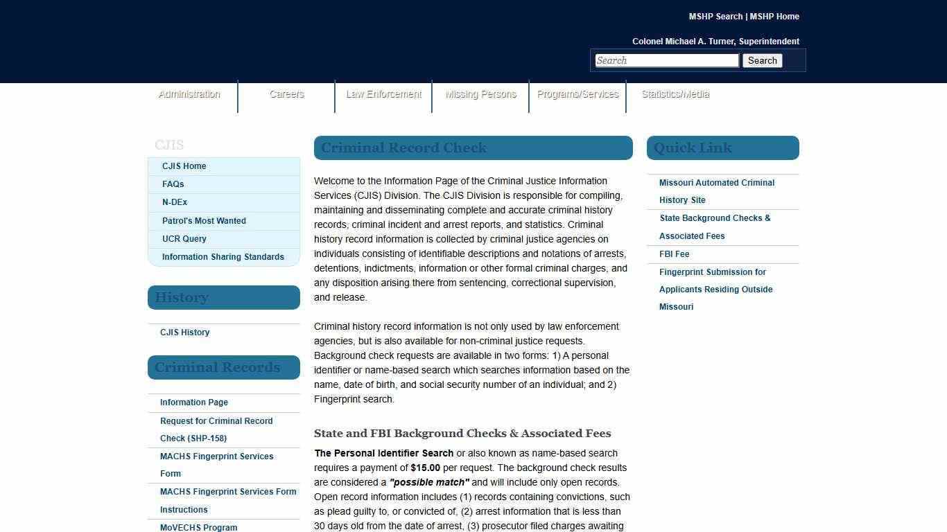 Criminal Record Check